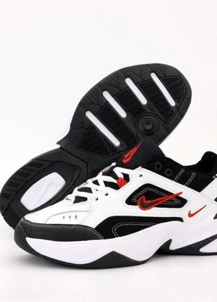 Кросівки nike m2k tekno “white/black – university red”2 фото