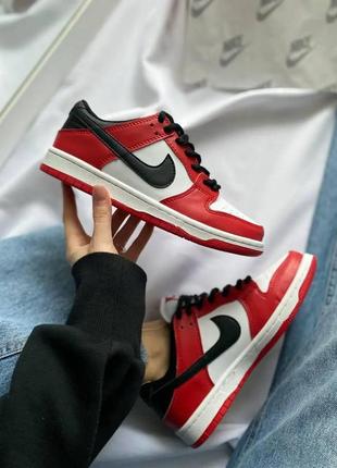 Кросівки nike air jordan dunk low red1 фото