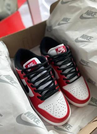 Кросівки nike air jordan dunk low red4 фото