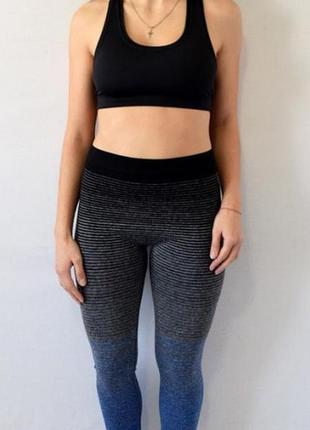 Мегаклассные бесшовные спортивные лосины леггинсы в градиентный принт active by peacocks