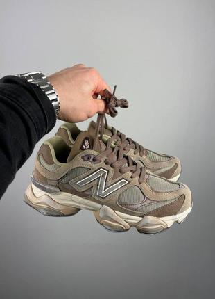 Замшевые кроссовки new balance 9060 mushroom