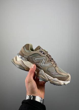 Замшевые кроссовки new balance 9060 mushroom2 фото