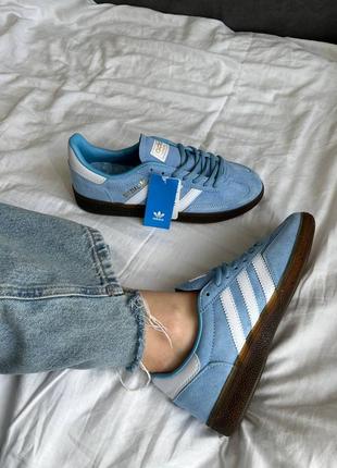 Топовые женские кроссовки adidas голубые4 фото