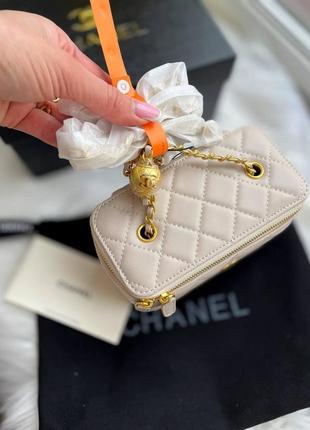 Черная и бежевая! сумочка chanel premium сумка чемоданчик2 фото