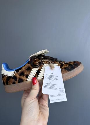 Кросівки adidas samba bonner leopard леопардові кеди2 фото