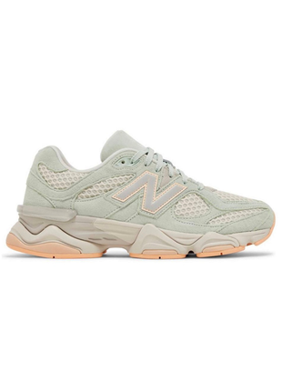 Женские замшевые кроссовки new balance 9060 silver moss green