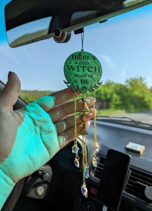 Ловець сонця підвіска на дзеркало в авто для дівчини з прикольним надписом6 фото