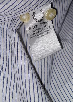 Стильна сорочка в смужку fred perry, 💯 оригінал, блискавичне надсилання ⚡💫🚀7 фото