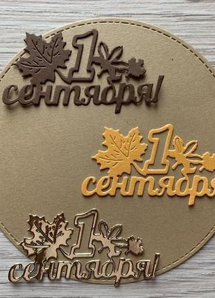 Вырубка, надпись " 1 сентября"