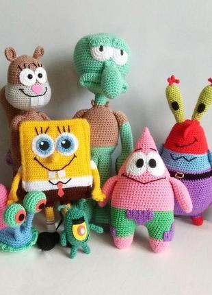 Персонажі мультфільму "губка боб". набір.