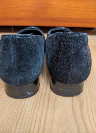 Кожаные туфли лодочки черные 37р4 фото