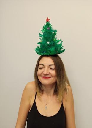 Ялинка на обручі, обруч на новорічне свято для дітей та дорослих, карнавалний обруч