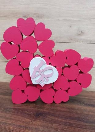 Декоративне рожеве серце-декор до дня святого валентина