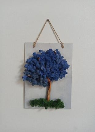 Картина дерево из мха 5