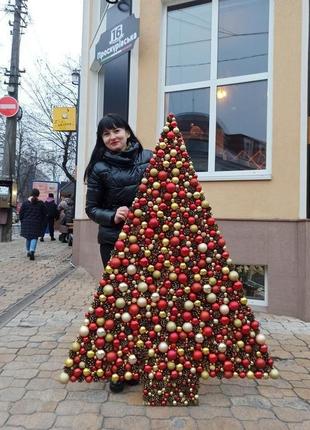 Елка новогодняя как декор на стену к новому году