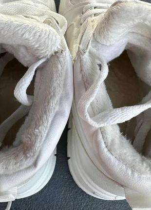 Женские зимние кроссовки, из кожи, утепленные на меху4 фото