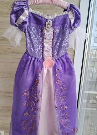 Карнавальное платье рапунцель принцессы disney 7-8л