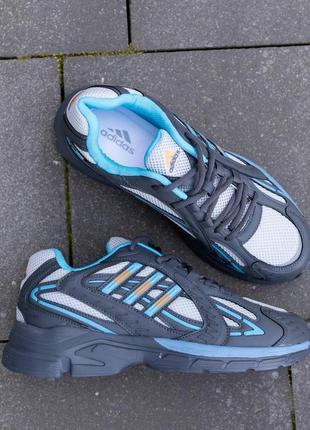 Кросівки гарної якості в стилі adidas responce grey blue1 фото