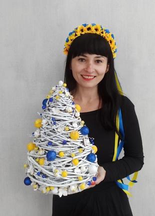 Новогодний елка на стол - патриотический декор для заведений, домов до нового года