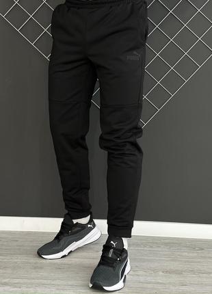 Костюм puma брюки черные (двухнитка) + футболка хаки3 фото