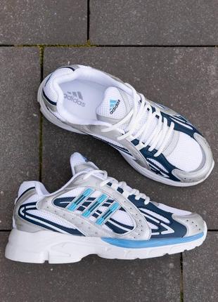 Кроссовки хорошего качества в стиле adidas responce silver white blue