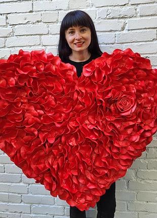 Красное сердце 1 м для декора ко дню xiv валентина