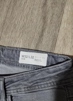 Мужские серые джинсы / denim co / штаны / брюки / мужская одежда / чоловічий одяг /2 фото