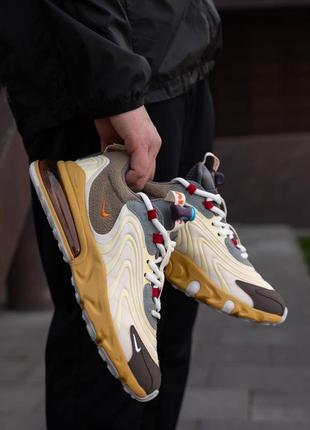 Стильные кроссовки высокого качества nike air max 270 react eng х travis scott2 фото