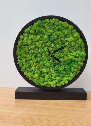 Годинник на стіл. годинник з мохом2 фото
