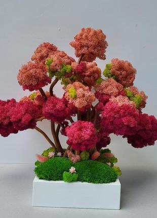 Рожева композиція зі стабілізованих дерев1 фото