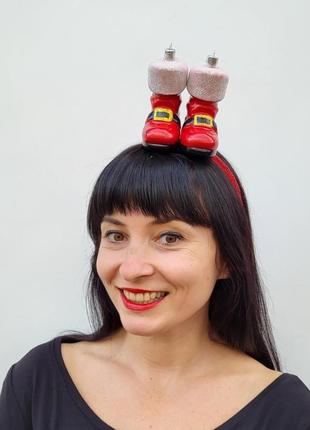 Новорічний обруч для образу санти, діда мороза. обруч санти, діда мороза.