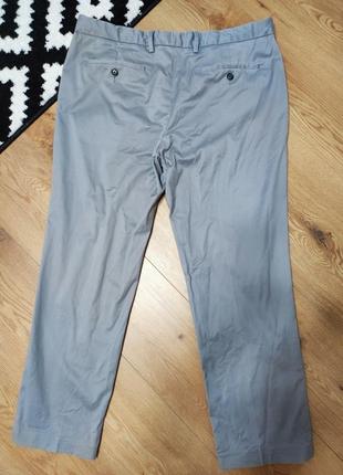 Брюки мужские серые базовые прямые широкие mearks &amp; spencer man tailored fit, размер xl