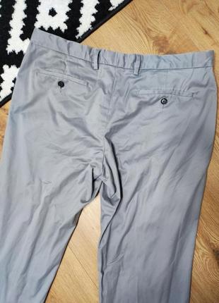 Брюки мужские серые базовые прямые широкие mearks &amp; spencer man tailored fit, размер xl