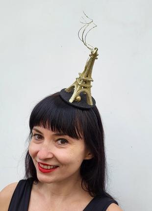 Елегантний  та вишуканий  новорічний обруч для дорослих  з ейфелевою вежею