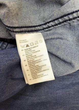 Женская джинсовая блуза с длинным рукавом на пуговицах от бренда h&amp;m3 фото