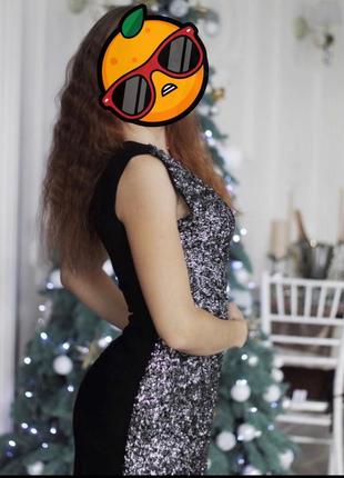 Платье блестящее в паетках новогоднее1 фото