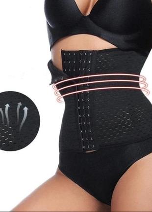 Корсет для корекції фігури abdomen 360 стягувальний з ребрами жорсткості (розмір m) чорний