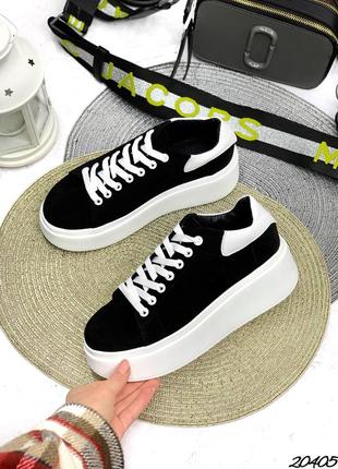 Кеды lady queen чёрный замш❤️❤️❤️