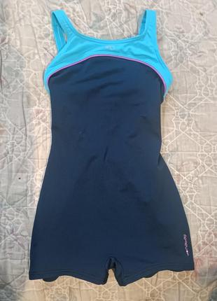 Класний дуже стильний трико купальник шорти ромпер комбінезон для тренування басейн пляж