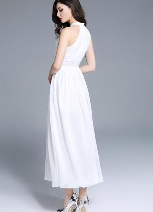 Белое платье праздничное на роспись платья платье платье свадебное выключаемое вечернее6 фото