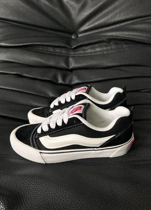 Кеди vans knu skool black/white✨7 фото