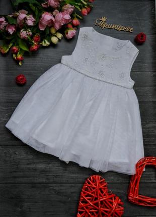 Нарядное платье крестильное 6-9месяцев f&f
