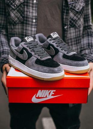 Nike air force lou luxury suede мужские серые