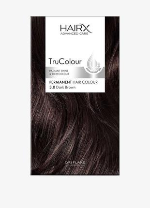 Стойкая краска для волос hairx trucolour орифлейм темно-коричневый