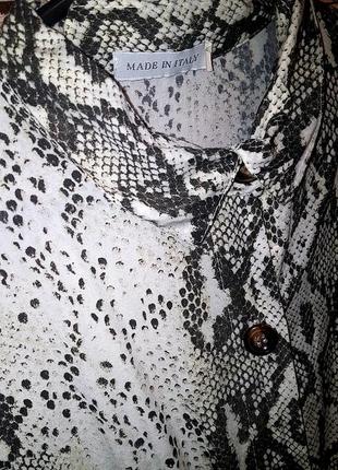 Макси платье  с разрезами принт змеинный   италия !9 фото