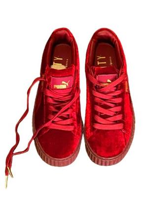 Топ ❤️ кроссовки puma 361005 01 36(22.5см.) rihanna cherry bordo велюр пума риханна бордові вишневые7 фото