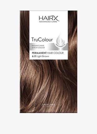 Стойкая краска для волос hairx trucolour орифлейм светло-коричневый