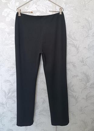 Р 16 / 50-52 фирменные базовые черный прямые трикотажные штаны брюки длинные стрейчевые m&s3 фото