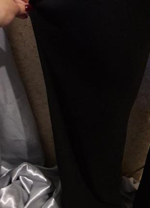 Ровные штаны темно-коричневого цвета, пояс на резинке4 фото