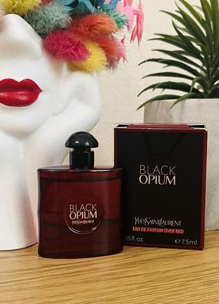 Оригінал мініатюра парфум парфумована вода yves saint laurent black opium eau de parfum over red